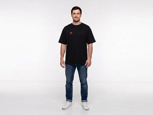 Футболка Oversize Premium черная "Два автомата" (50-52\XL)