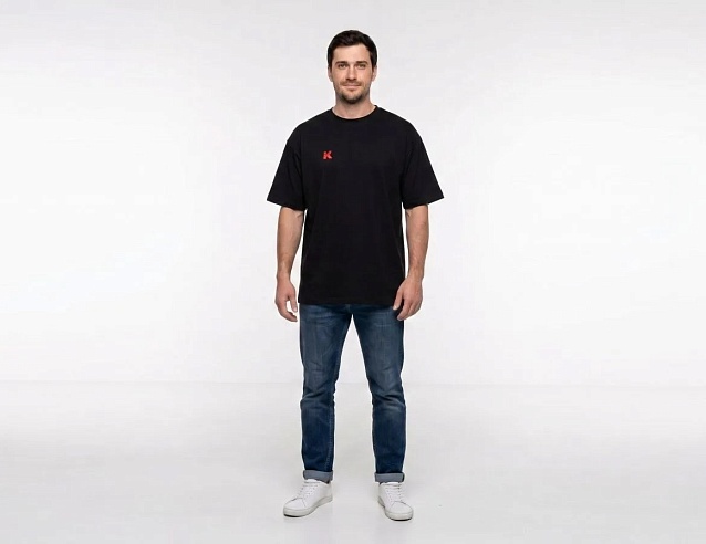 Футболка Oversize Premium черная "Два автомата" (50-52\XL). Фото № 1