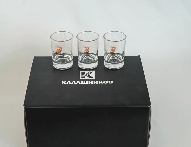 Набор рюмок "Shot" 3 x 40 мл (BOX) "Калашников". Фото № 5