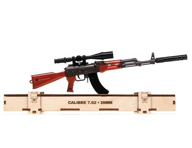 Сувенирное оружие макет АК-47 в ящике, 30 см. Фото № 4