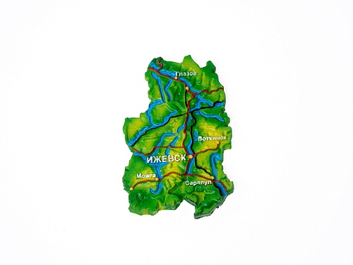Магнит Карта УР, (полистирол)
