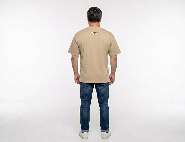 Футболка Oversize Premium песок "Цитата" (50-52\XL). Фото № 2