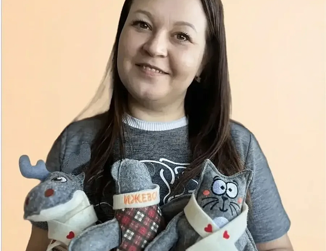 Игрушка из войлока "Ижевский кот". Фото № 4