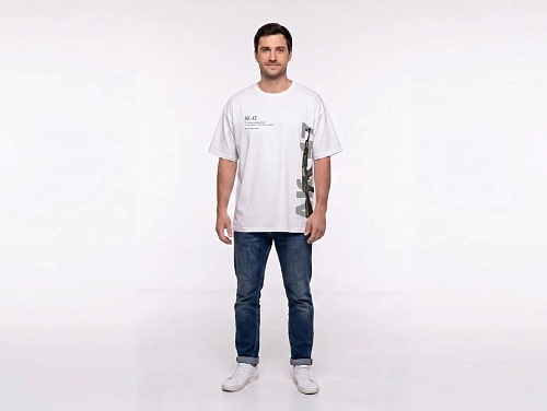 Футболка бланковая Oversize Premium белая "Цитата" (44-46\S)