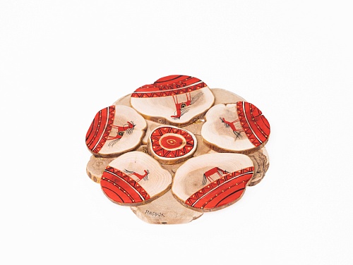 Удмуртский оберег-подставка под горячее (можжевельник)