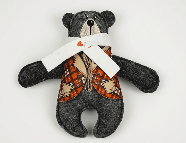 Игрушка из войлока "Ижевский медведь". Фото № 2