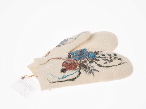 Меринос Варежки VIP сувенир Hand made