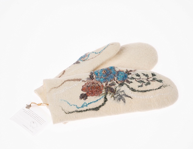 Меринос Варежки VIP сувенир Hand made. Фото № 1