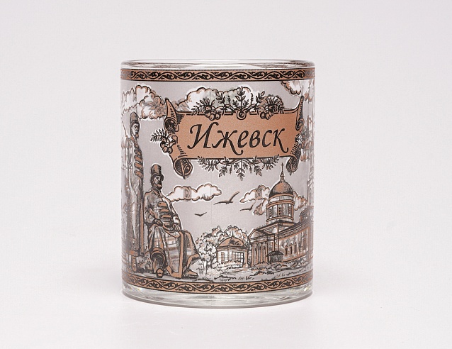 Кружка чайная "Ижевск" 0,3 л (стекло) прямая. Фото № 4