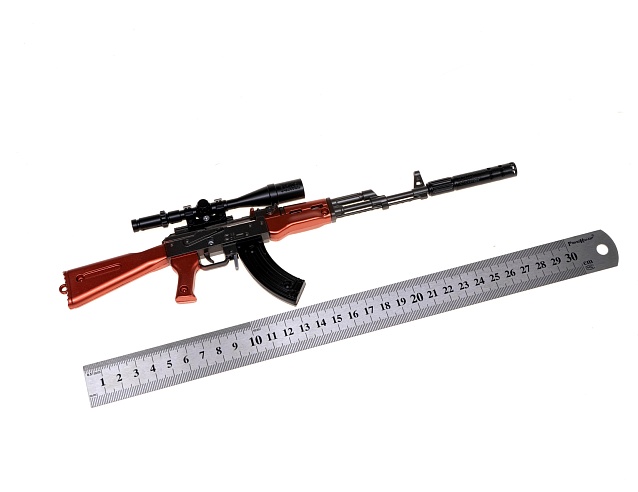 Сувенирное оружие макет АК-47 в ящике, 30 см. Фото № 2