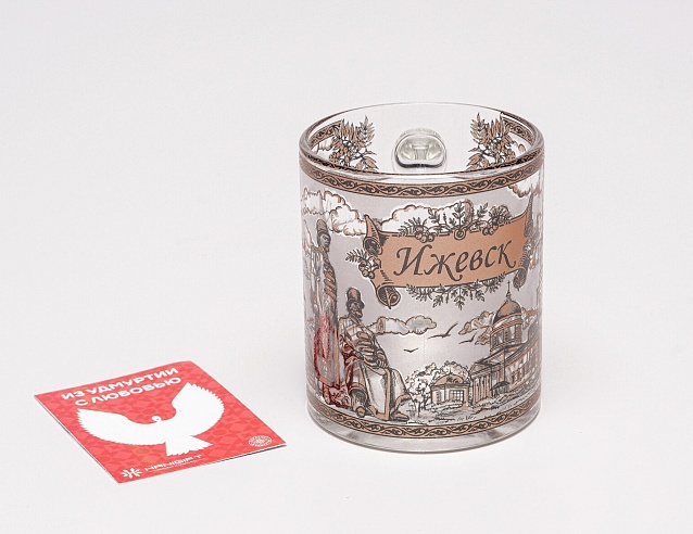 Кружка чайная "Ижевск" 0,3 л (стекло) прямая. Фото № 7