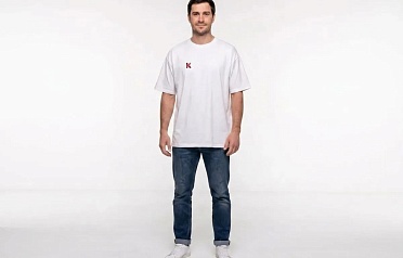 Футболка бланковая Oversize Premium белая "Два автомата" (50-52\XL)