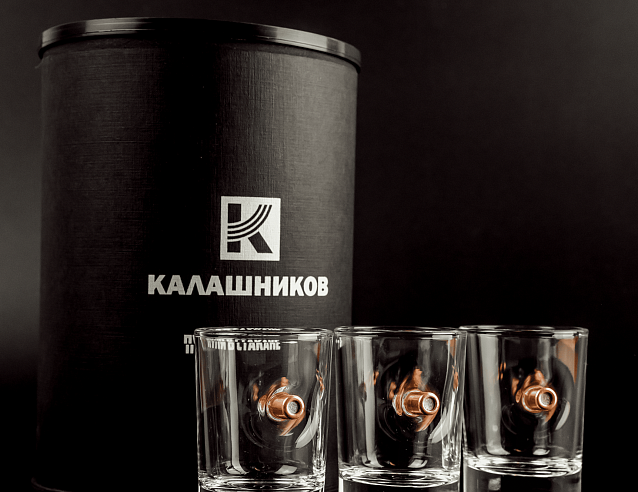 Набор рюмок "Shot" 3 x 40 мл (TUBE) "Калашников". Фото № 1